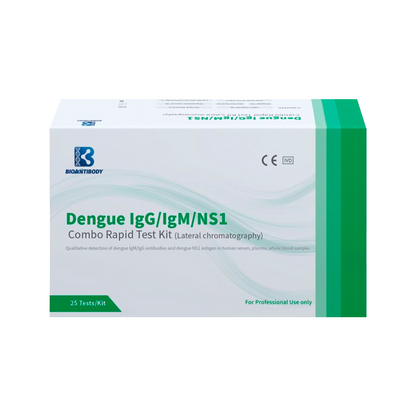 Pruebas rápidas de Dengue IgG / IgM / NS1 Combo Rapid Test Kit  con 25 pruebas BIOANTIBODY