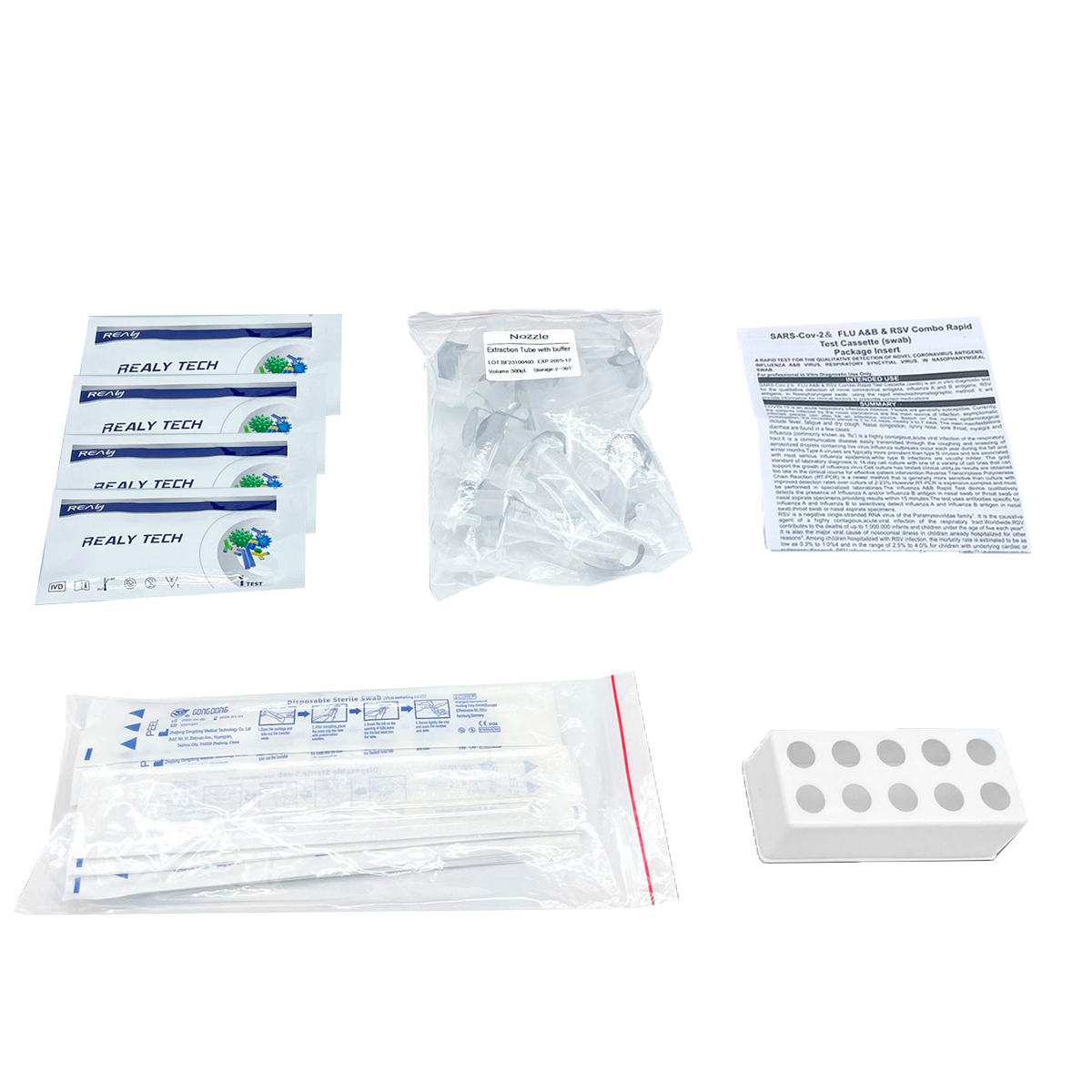 Pruebas rápidas SARS-COV-2 & FLU A&B & RSV COMBO Rapid Test Cassette (swab)