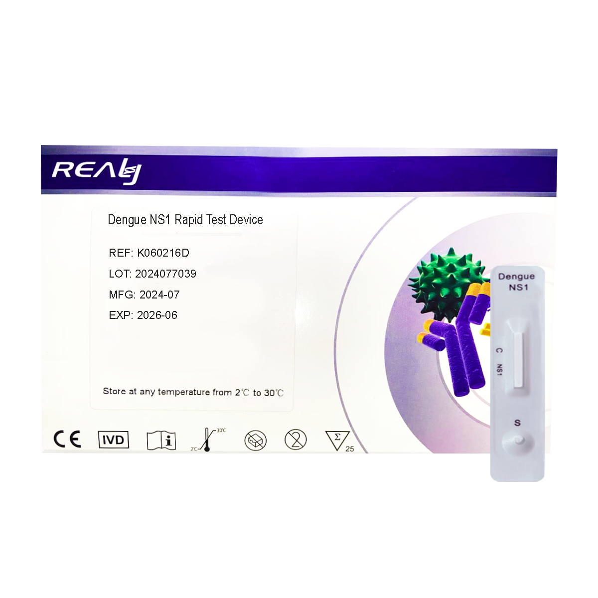 Pruebas rápidas de Dengue IgG/IgM and NS1 rapid Test Device 25 pruebas ...
